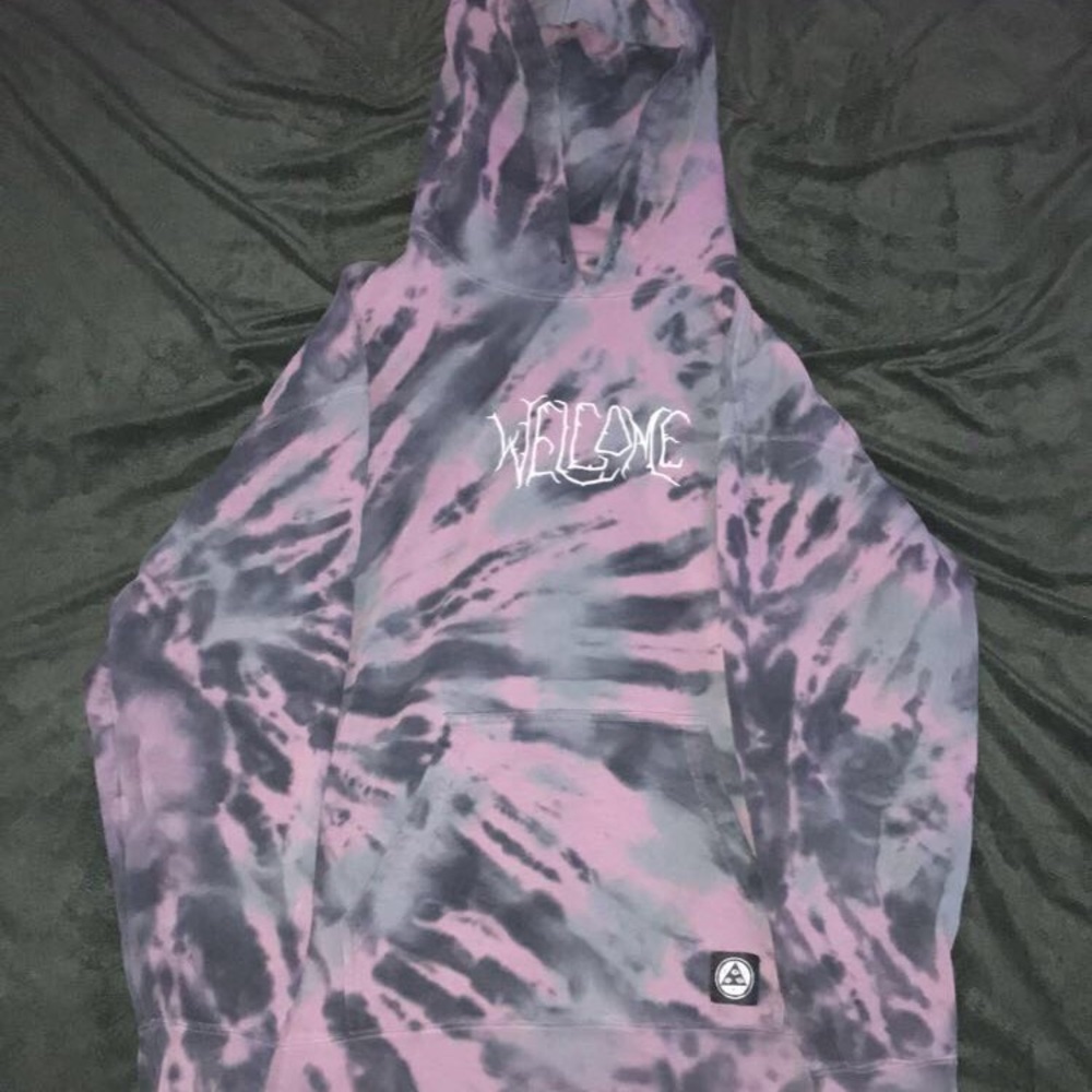 Welcome Skateboards ember tie dye pullover